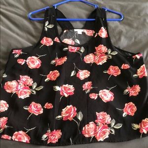 Juniors floral tank top